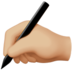 Emoji main tenant un crayon
