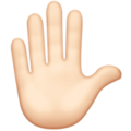 Emoji d'une main faisait bonjour